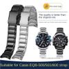 22mm Fine steel exclusive use Watchband Fit for Casio EDIFICE EQB-501/EQB-500/EQB-800(Black) view 2