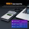 GLOTRENDS H7 10Gbps USB-C to 2.5 Inch U.2/U.3 & SATA SSD/HDD Lay-Flat Docking Station, RTL 9210C Controller, Aluminium Alloy Body, USB C to C and C to A Cable view 3