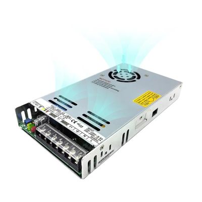 350W Uninterruptible Regulated Switching Power Supply DC Power Voltage Converter with Fuse DC 12V 24V 5A/2.5A for Charge PSC-350 with High Heat Dissipation(24V)