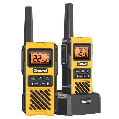 Gaswei Walkie Talkies Long Range for Adults - G1Pro+ IP67 Waterproof Walkie Talkie Rechargeable Heavy Duty Two Way Radio with FM Radio, VOX, SOS& NOAA Weather Alerts (2 Pack)
