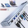2025 New 8-in-1 USB-C Laptop Docking Station Stand with 4K HDMI, 2X USB-A 3.0, 2X USB-C, SD/TF Card Reader, 100W PD - Adjustable Dock Tablet Stand for Home Office, Compatible with Most Laptops view 1