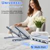 2025 New 8-in-1 USB-C Laptop Docking Station Stand with 4K HDMI, 2X USB-A 3.0, 2X USB-C, SD/TF Card Reader, 100W PD - Adjustable Dock Tablet Stand for Home Office, Compatible with Most Laptops view 4
