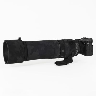 CHASING BIRDS Lens Camouflage Waterproof Coat for Olympus 150-600mm F5-6.3 is ED MSC Rainproof Lens Protective Cover (Shadow Black)