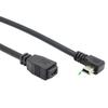 90 Degree Angle Elbow USB Type A USB Female to B 5 Pin Male Cable Adapter Connector Data Cable(Left Angled) view 1