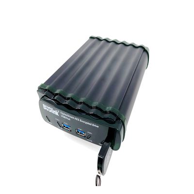 CipherShield CSE2TSDHSM1 2TB Mode 1 Key Encrypted External Desktop SSD Drive - 2-Port USB 3.2 Gen 1 Hub & eSATA, 256-bit AES Hardware Encryption, FIPS 140-2, HIPAA, HITECH, FERPA, TAA-Compliant