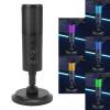 GOWENIC USB Microphone, Cardioid Microphone with 11 Lighting Modes and Mute Sensor for Computer Mobile Phone Live Streaming Recording view 2