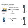 GOWENIC USB Microphone, Cardioid Microphone with 11 Lighting Modes and Mute Sensor for Computer Mobile Phone Live Streaming Recording view 4