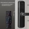 AOWINHIT Smart Lock Fingerprint Security Entry Black for Office Aluminium Alloy for Office Dormitory view 2