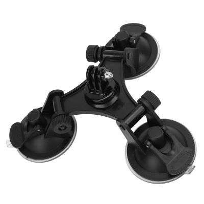 TOPINCN Satellite Suction Cup Mount, RV Roof Vacuum Adsorption Bracket, Satellite Tripod Mounting Kit, Antenna Holder with 3 Powerful Suction Cups for Vehical Roof Camp Ground
