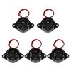 5PCS DC 3-24V 100dB Active Piezo Electronic Buzzer, 2-Wire Leads Electric Alarmer Black Beep Tone Alarm Ringer Continous Sound view 1