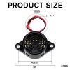 5PCS DC 3-24V 100dB Active Piezo Electronic Buzzer, 2-Wire Leads Electric Alarmer Black Beep Tone Alarm Ringer Continous Sound view 2