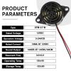 5PCS DC 3-24V 100dB Active Piezo Electronic Buzzer, 2-Wire Leads Electric Alarmer Black Beep Tone Alarm Ringer Continous Sound view 4