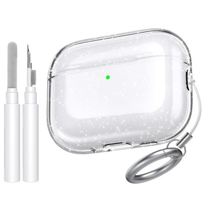 AhaStyle Clear Airpods Pro 3 Case Cover 2025 [Anti-Yellowing] Soft TPU Protective Skin for Apple AirPods Pro 3rd Generation Case with Cleaner Kit Support USB-C Charging Case and Wireless Charging