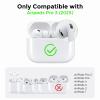 AhaStyle Clear Airpods Pro 3 Case Cover 2025 [Anti-Yellowing] Soft TPU Protective Skin for Apple AirPods Pro 3rd Generation Case with Cleaner Kit Support USB-C Charging Case and Wireless Charging view 2