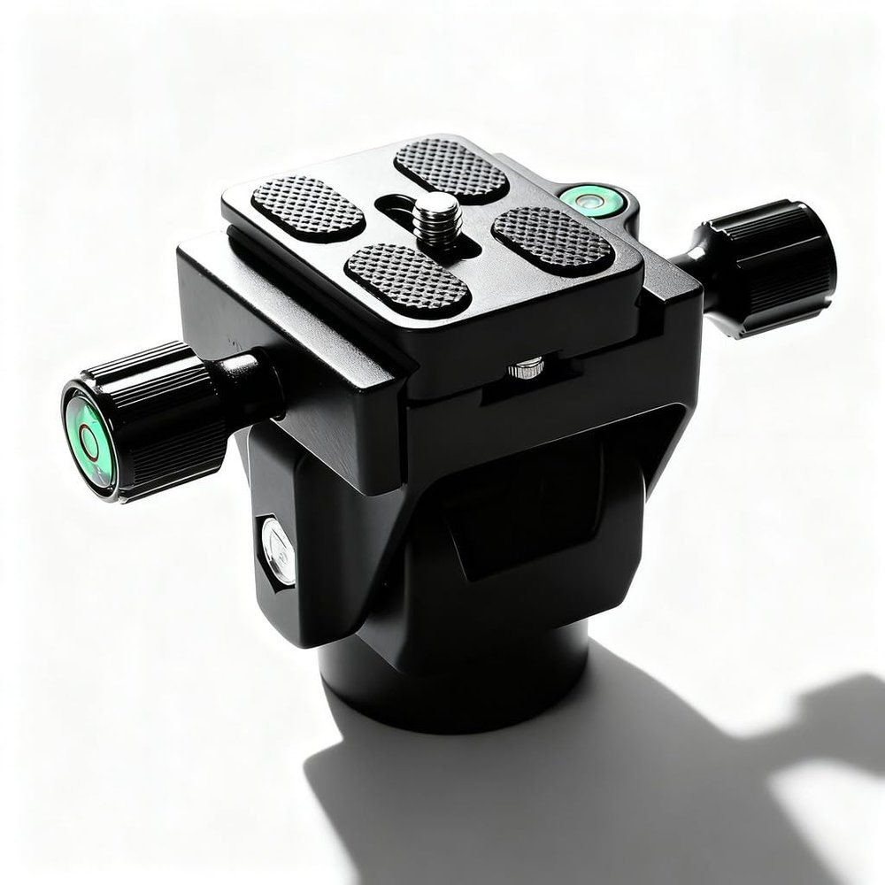 Aluminum Alloy Monopod Tilt Head with Plate, 90 Pan Tilt, 10kg Load Capacity - Durable Construction, Easy Balance Adjustment, Ideal for Birdwatching Photography
