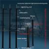 6-20FT Adjustable Solar Camera Pole,Outdoor Security Post with Mounting Bracket & Lightning Protection,Pole for Surveillance Camera Ground Mount(1,350cm/137.8in) view 4