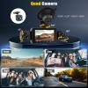 360 4 Channel 1080P Dash Cam Front and Rear Inside,3 Dash Camera for Cars Car Camera with WiFi,APP Control,IR Night Vision,Loop Recording,G-Sensor,Parking Assistance,24H Parking Monitor+64G SD view 3