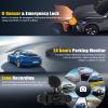 360 4 Channel 1080P Dash Cam Front and Rear Inside,3 Dash Camera for Cars Car Camera with WiFi,APP Control,IR Night Vision,Loop Recording,G-Sensor,Parking Assistance,24H Parking Monitor+64G SD view 4