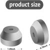 45 RPM Record Adapter Solid Aluminum Dome 7 Inch Vinyl Record Adapter Insert for Vinyl Record Players (Silver) view 2