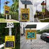 DOZPAL Solar Powered Speed Limit Radar Sign, Aluminum Speed Radar Feedback Sign 2-Digit/3-Digit Speed Detector for Streets & Neighborhoods, Remote Control 2-digit-5070cm view 2