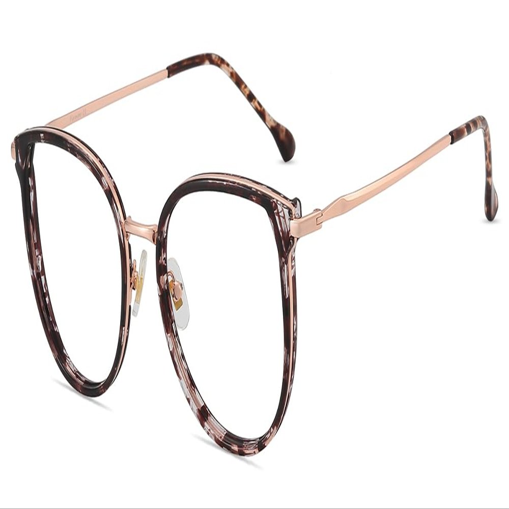 Firmoo Women Reading Glasses 2.50, Oversized Round Frame Computer Reading Glasses Men Reader Eyewear with Blue Light Blocking