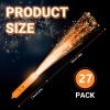 27 PCS Orange Fiber Optic Wands Glow Sticks, Light Up Fiber Optic Lights Rod with 3 Light Modes, Sparklers Fireworks Sticks for Wedding, Thanksgiving, Halloween,Christmas,New Year view 2