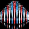 U-MOJOK 27 PCS Red Blue White Fiber Optic Wands Glow Sticks, Light Up Fiber Optic Lights Rod with 3 Light Modes, Sparklers Fireworks Sticks for Wedding, Concerts, July 4th, Halloween,Christmas view 1