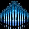 U-MOJOK 27 PCS Blue Fiber Optic Wands Glow Sticks, Light Up Fiber Optic Lights Rod with 3 Light Modes, Sparklers Fireworks Sticks for Wedding, Concerts, Halloween,July 4th, Neon Party view 1