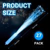 U-MOJOK 27 PCS Blue Fiber Optic Wands Glow Sticks, Light Up Fiber Optic Lights Rod with 3 Light Modes, Sparklers Fireworks Sticks for Wedding, Concerts, Halloween,July 4th, Neon Party view 2