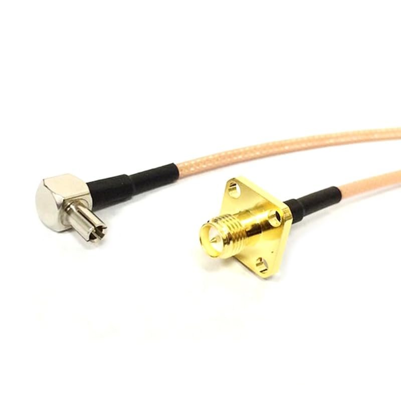 RP Jack Flange to TS9 Male Right Angle RG316 Pigtail Cable 15cm for 3G 4G Modems