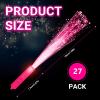 27 PCS Pink Fiber Optic Wands Glow Sticks, Light Up Fiber Optic Lights Rod with 3 Light Modes, Sparklers Fireworks Sticks for Valentine's Day, Wedding, Concerts, Halloween,Christmas, Neon Party view 2