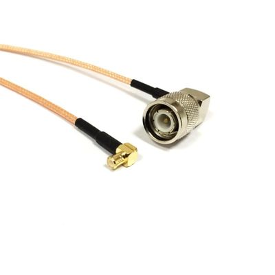 1-Pack Switch MCX Male Right-Angle/Right-Angle Connector to TNC Patch Cable RG316 for 30CM Antenna (Type 2)