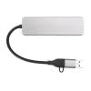 6 in 1 USB3.0 Hub with 5Gbps Transmission, Advanced Chipset, Portable Docking Station for Homes, Office, Travel Silver Gray view 3