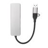 6 in 1 USB3.0 Hub with 5Gbps Transmission, Advanced Chipset, Portable Docking Station for Homes, Office, Travel Silver Gray view 4