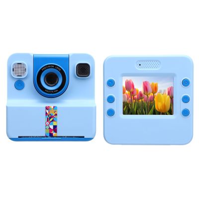 Bewinner Instant Camera Printing for Kids, 2.4 Inch HD Screen Instant Cameras Printing Photos, 1080p Video Recorder with Filters and 180 Flip Lens (Blue)