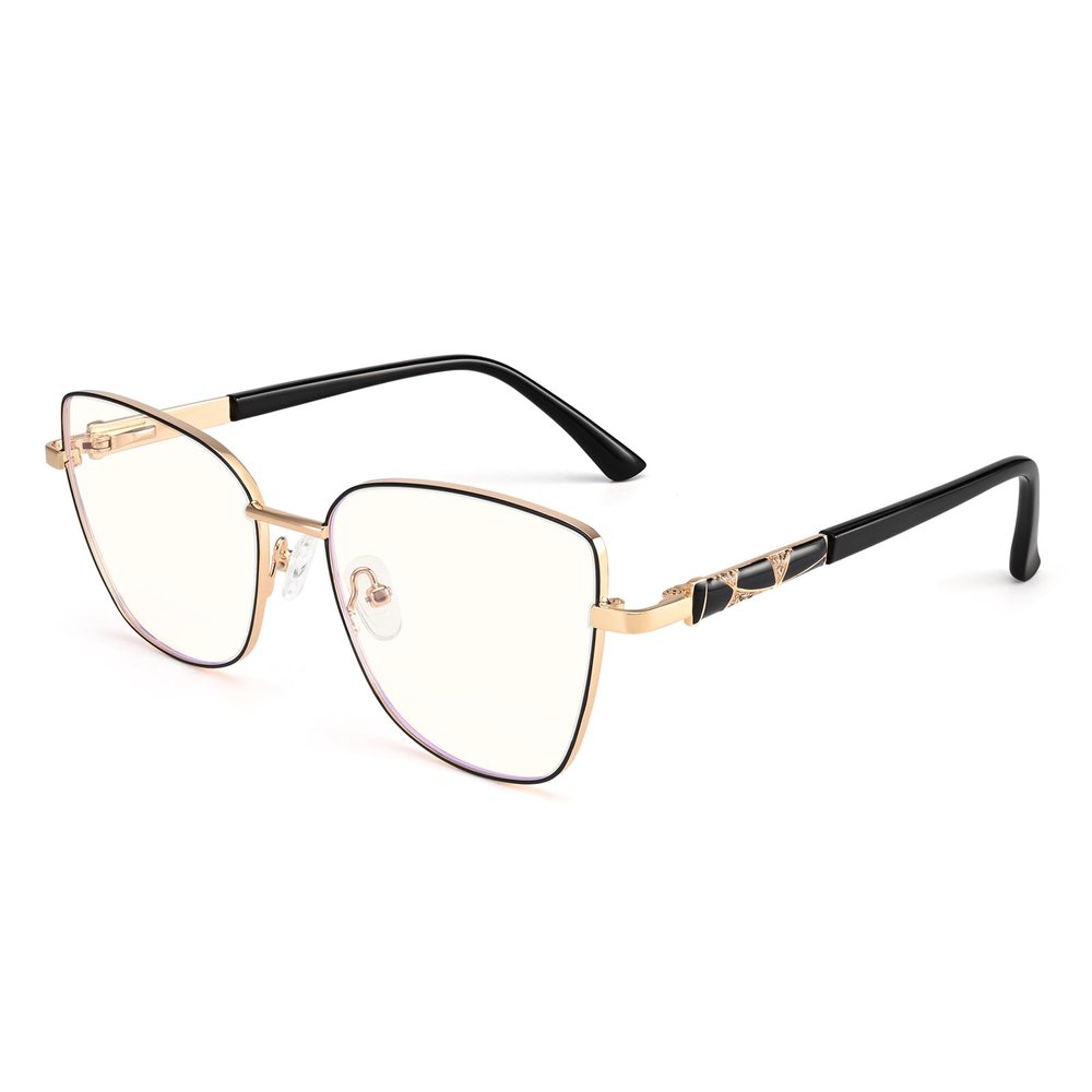 Dollger Blue Light Glasses For Woman Fashion Computer Gaming Eyeglasses Cat Eye Matal Bluelight Blocking Glasses