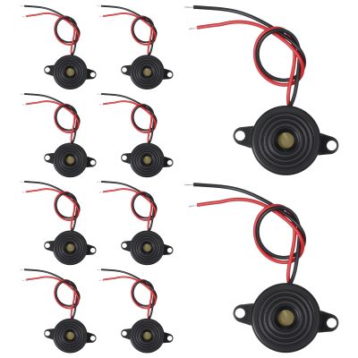 DC 3-24V Active Piezo Buzzer 85 db 2-Wire Electronic Buzzer Alarm Sounder (10 Pcs)