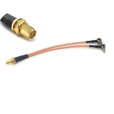 3G 4G Antenna Extension RP SMA Female to Dual CRC9 Connector Y-Type Splitter Combiner Pigtail Cable for Wireless Modem 50CM