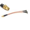 3G 4G Antenna Extension RP SMA Female to Dual CRC9 Connector Y-Type Splitter Combiner Pigtail Cable for Wireless Modem 50CM view 1