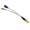 1 Pack SMA Female to SMA Male and Fakra C-Type Jack Connector Y Split Pigtail Cable RG316 30cm Adapter 12 Inch for Wireless view 1