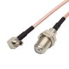 3G Modem Cable TS9 Right Angle Switch F-Type Female Pigtail Adapter RG316 100cm view 1