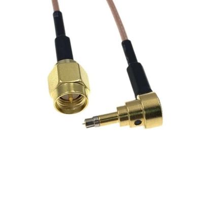 SMA Male Plug to MS16 Right Angle Connector Short Pigtail Cable Adapter RG316 50cm for 3G Modem