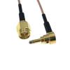 SMA Male Plug to MS16 Right Angle Connector Short Pigtail Cable Adapter RG316 50cm for 3G Modem view 1