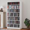 DUTYSEST Metal DVD Storage Cabinets White, 7-Tier CD Storage Rack with Adjustable Shelves for CD Holder, Books, Games, Book Shelf for Living Room & Home Office view 1