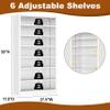 DUTYSEST Metal DVD Storage Cabinets White, 7-Tier CD Storage Rack with Adjustable Shelves for CD Holder, Books, Games, Book Shelf for Living Room & Home Office view 2