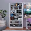 DUTYSEST Metal DVD Storage Cabinets White, 7-Tier CD Storage Rack with Adjustable Shelves for CD Holder, Books, Games, Book Shelf for Living Room & Home Office view 3