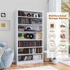 DUTYSEST Metal DVD Storage Cabinets White, 7-Tier CD Storage Rack with Adjustable Shelves for CD Holder, Books, Games, Book Shelf for Living Room & Home Office view 4