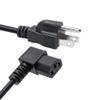 5.9FT Left Angle Computer Power Cord NEMA 5-15P to IEC C13, 18AWG 250V/10A view 2