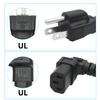 5.9FT Left Angle Computer Power Cord NEMA 5-15P to IEC C13, 18AWG 250V/10A view 4