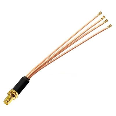 1-Pack RPSMAK-4XUFL to U.FL RG178 Pigtail Cable Adapter 15cm for Routers